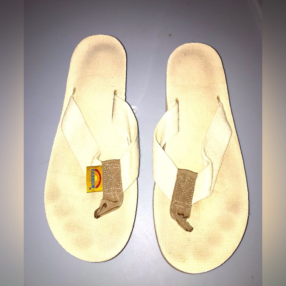 Natural Hemp Rainbow sandals